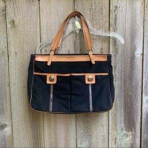 Black Tod’s Nylon and Leather Shoulder bag